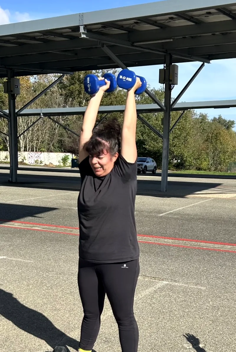 Laure à l'entraînement